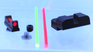 ANGRY BEAR ARMS FIBER OPTIC FRONT LOW PROFILE SMALL FRAME FOR GLOCK